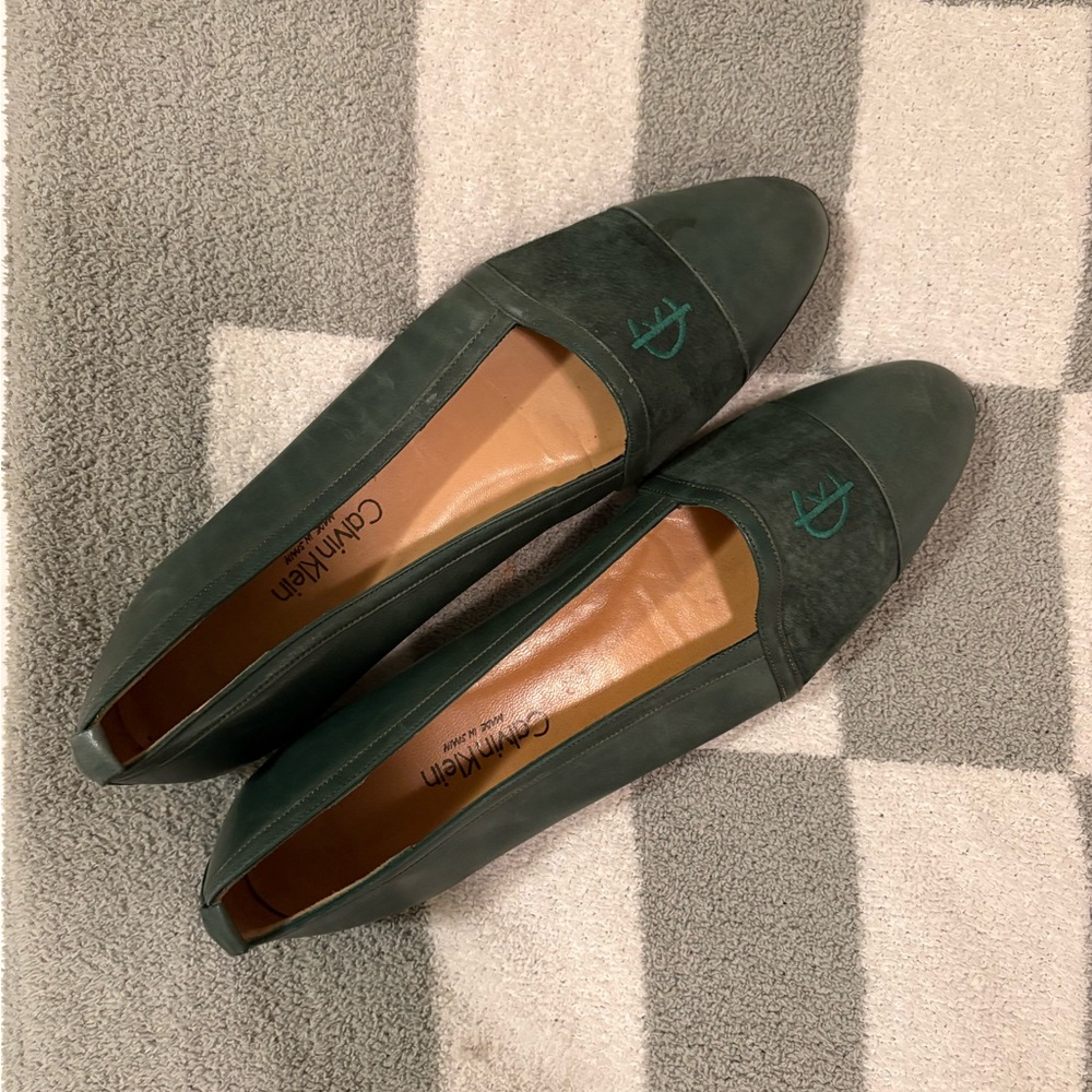Calvin Klein Women's Dark Green Flats